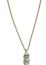 Yellow Plated Silver White CZ Necklace