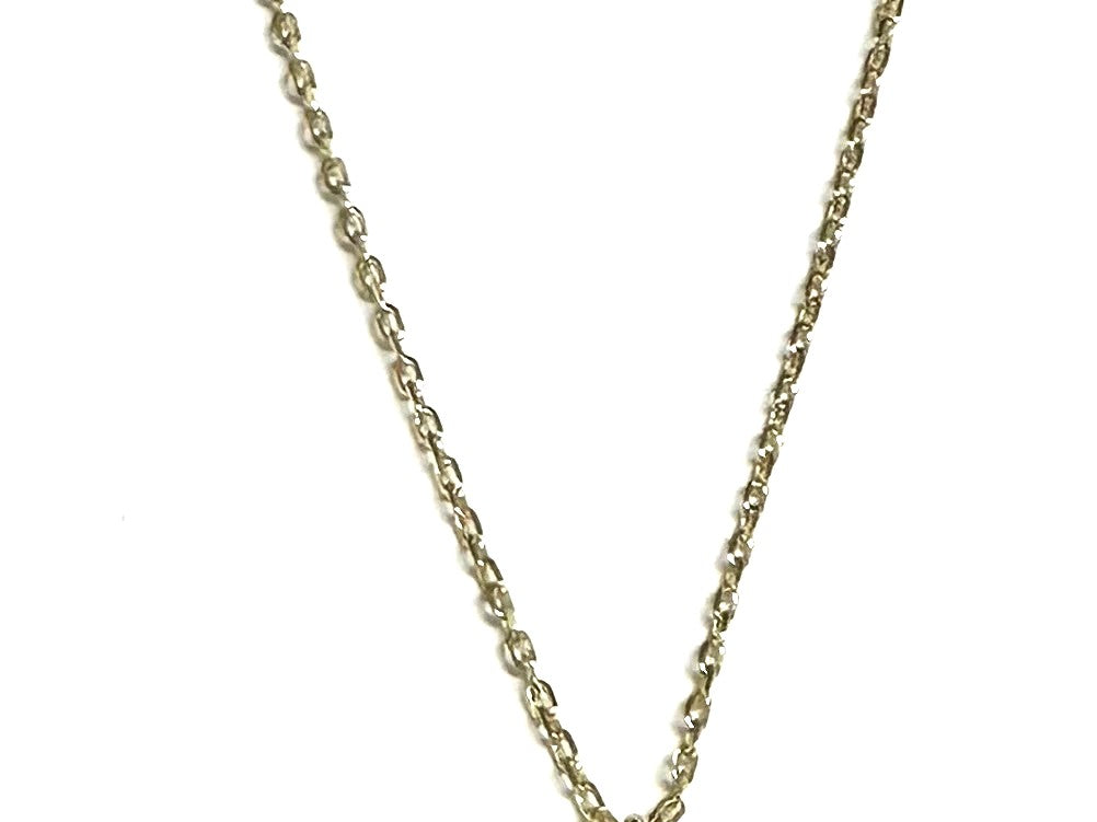 Yellow Plated Silver White CZ Necklace