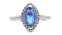 A Sapphire & White Cubic Zirconia Ring