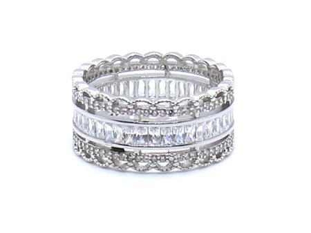 A White Cubic Zirconia Ring.