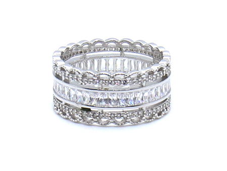 A White Cubic Zirconia Ring.