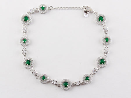 A Emerald Cubic Zirconia Bracelet