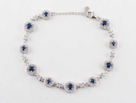 A Sapphire Cubic Zirconia Bracelet