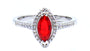 A Ruby & White Cubic Zirconia Ring