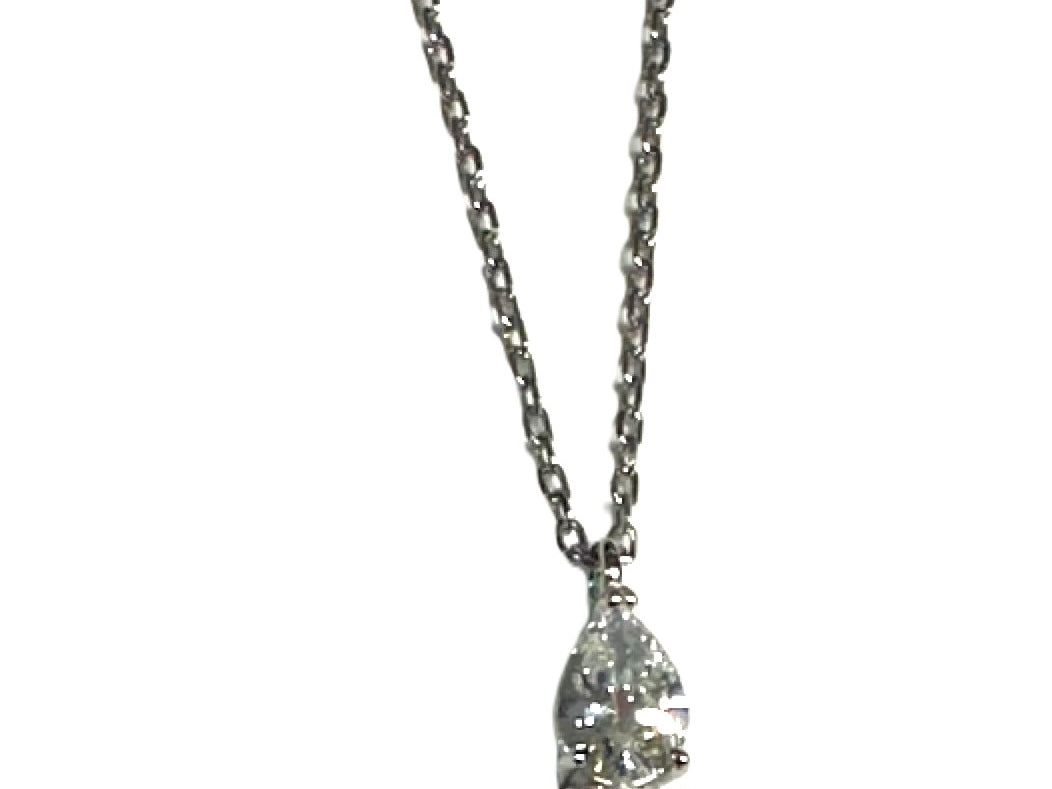 Silver White CZ Necklace