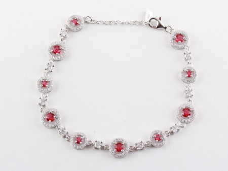 A Ruby Cubic Zirconia Bracelet