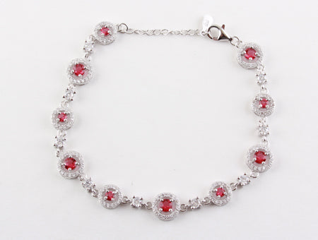 A Ruby Cubic Zirconia Bracelet