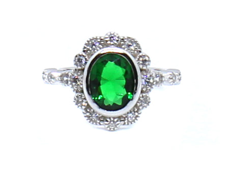 A Emerald Cubic Zirconia Ring