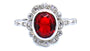 A Ruby And White Cubic Zirconia Ring