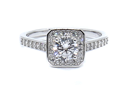 A White Cubic Zirconia Ring