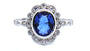 A Sapphire Cubic Zirconia Ring