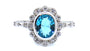 A Aqua Cubic Zirconia Ring