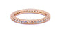 Silver with Rose Gold Plate Full Eternity Ring