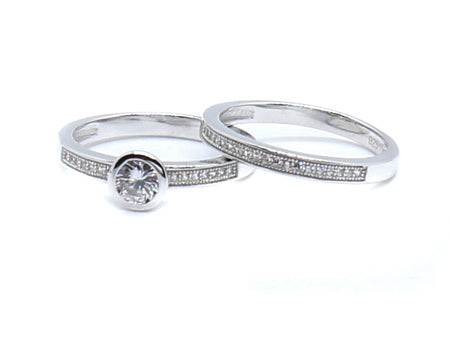 A White & White Cubic Zirconia Ring