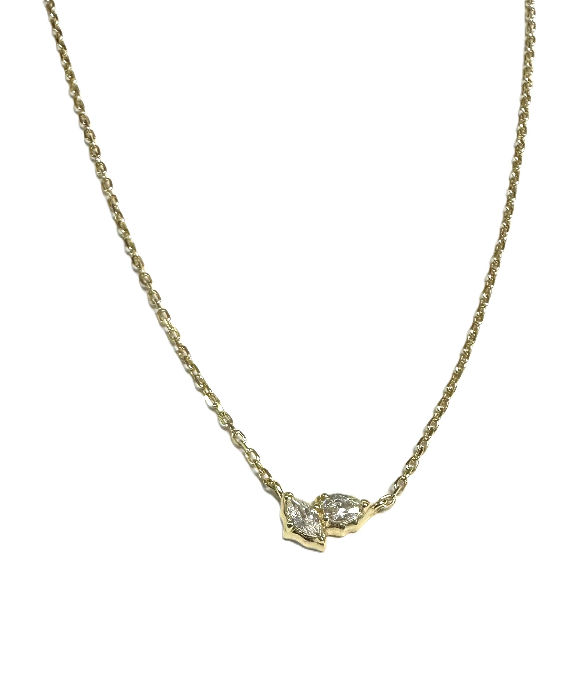 A Yellow plated Silver White CZ Necklace