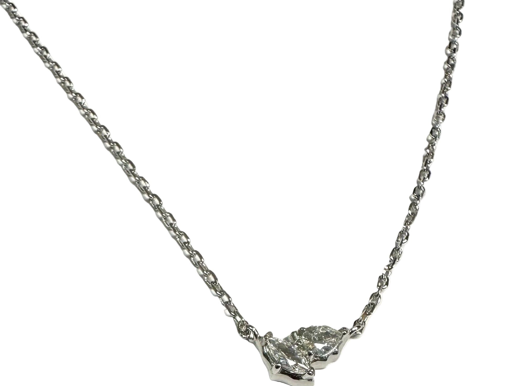Silver White CZ Necklace