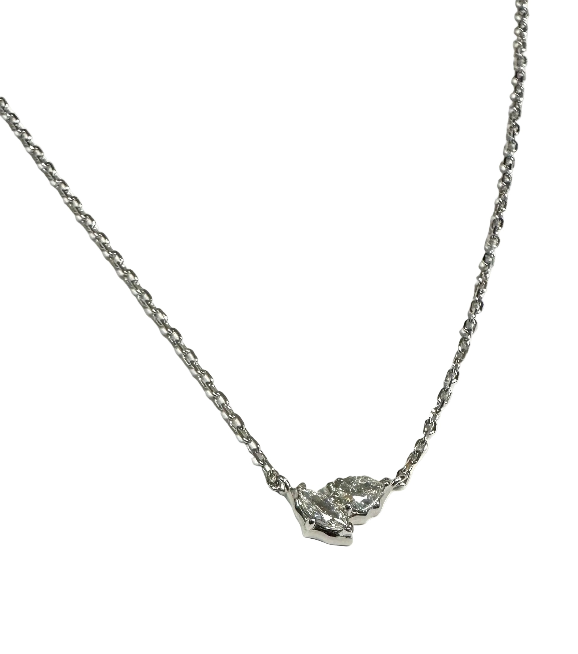 Silver White CZ Necklace