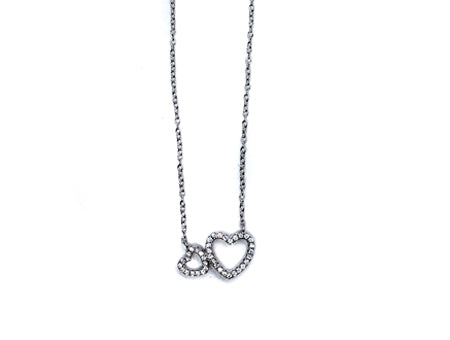 A Silver white CZ Necklace