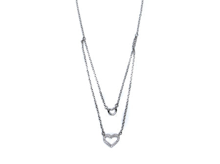 A Silver white CZ Necklace