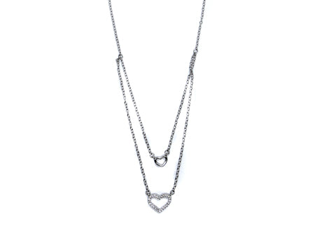 A Silver white CZ Necklace