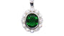 A Emerald & White Cubic Zirconia Pendant.