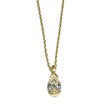 A Yellow plated Silver White CZ Necklace