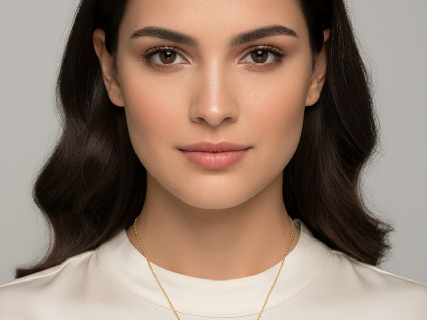 A Yellow plated Silver White CZ Necklace