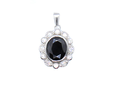 A Black & White Cubic Zirconia Pendant.