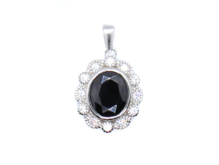 A Black & White Cubic Zirconia Pendant.