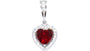 A Ruby & White Cubic Zirconia Pendant.