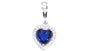 A Sapphire & White Cubic Zirconia Pendant.