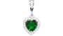 A Emerald & White Cubic Zirconia Pendant.