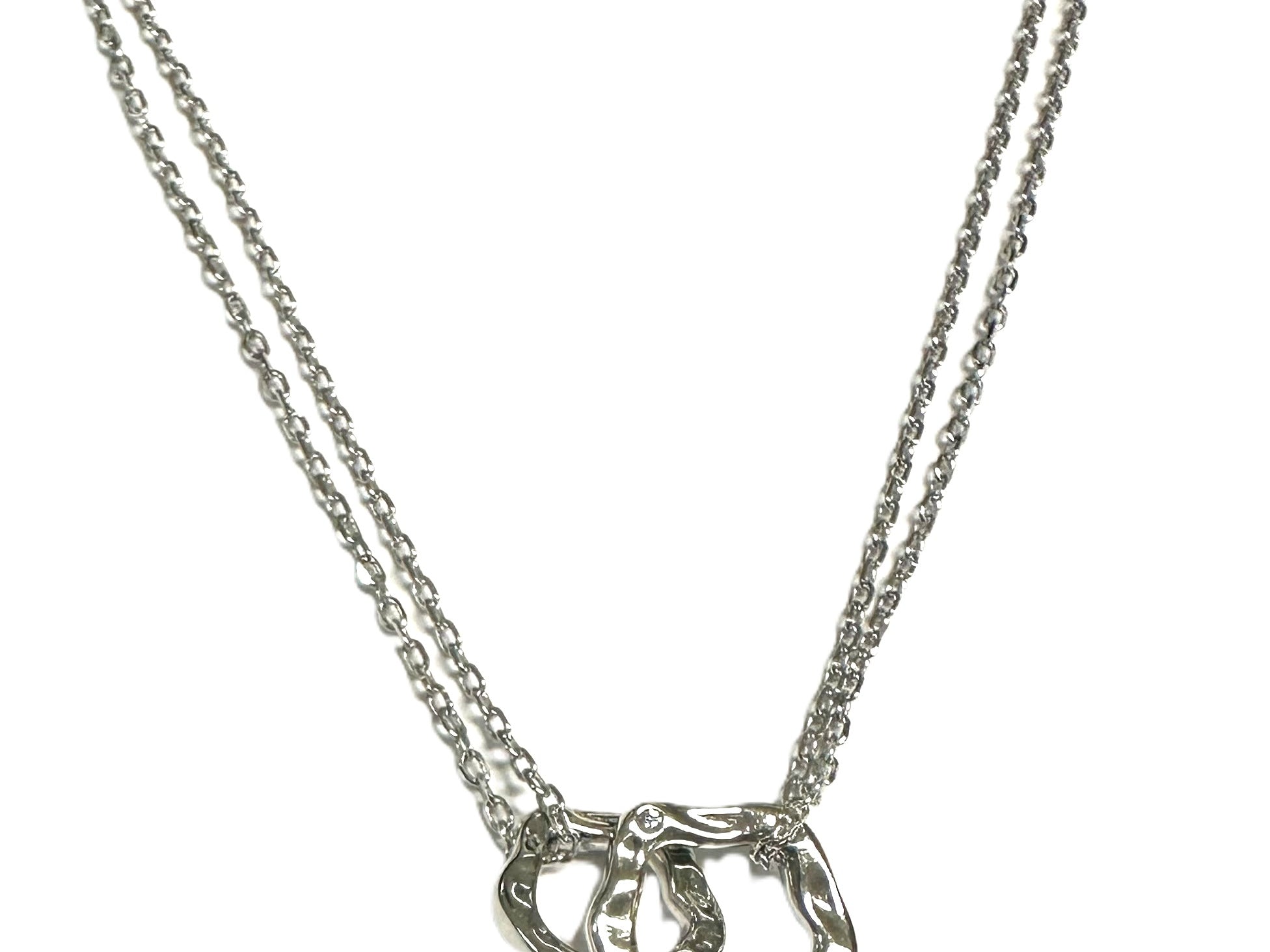 A Silver White CZ Necklace