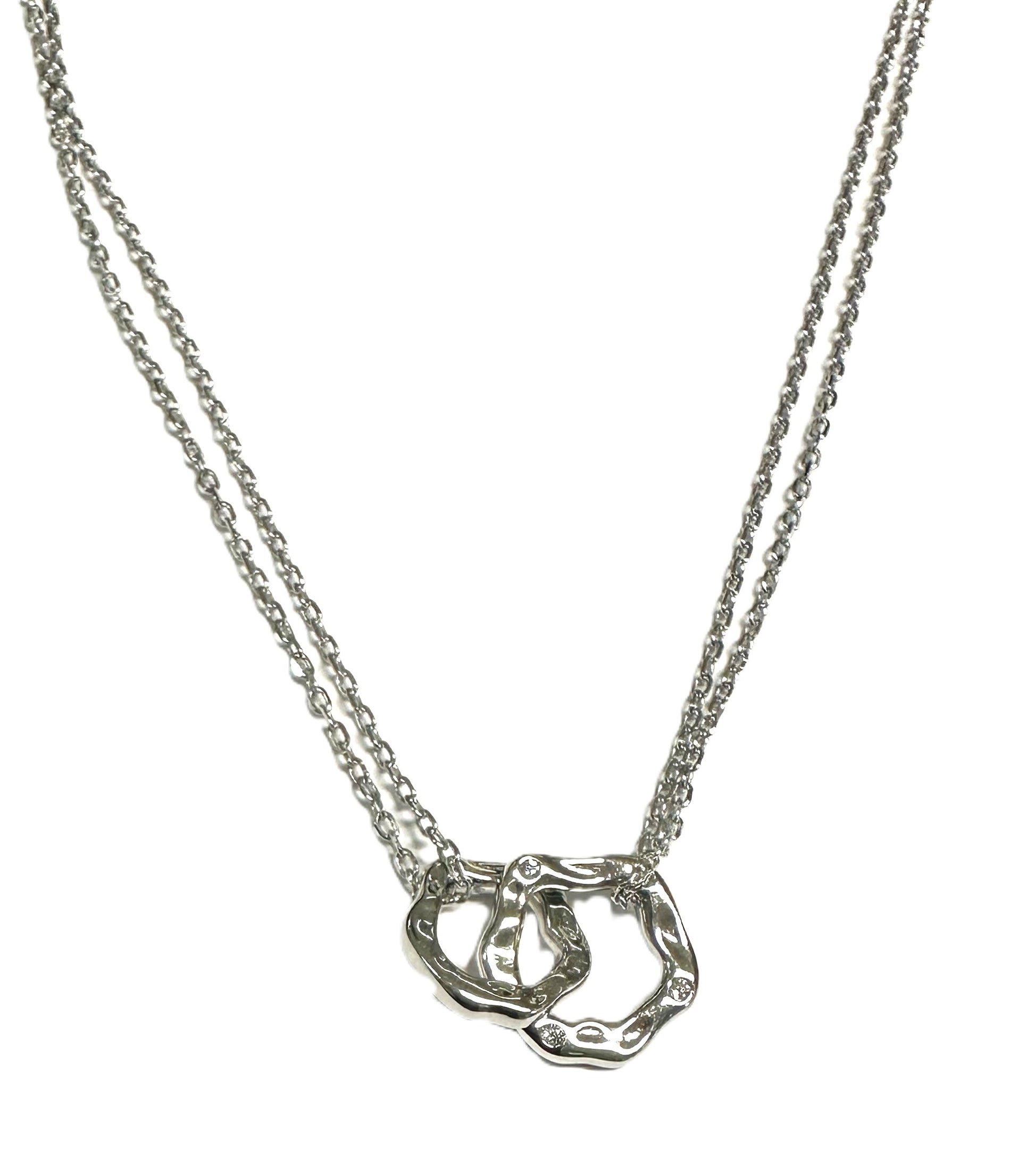 A Silver White CZ Necklace