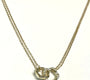 A Yellow plated Silver White CZ Necklace