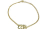 Yellow Gold Plated Silver Cz Stone Set Bracelet