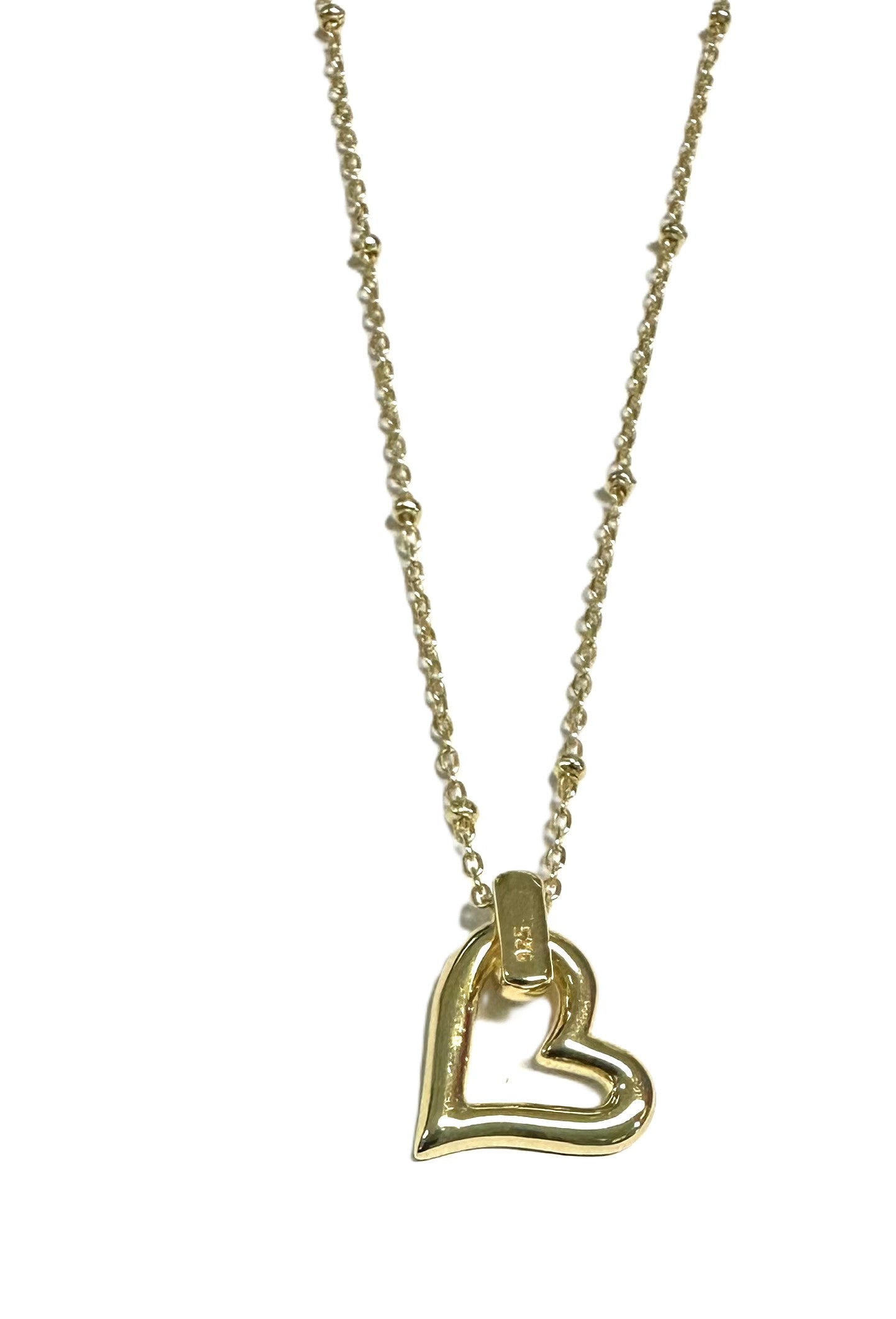 Gold Plated Silver Heart Necklace