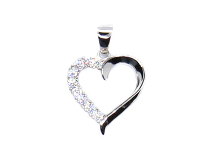 A White & White Cubic Zirconia Pendant.