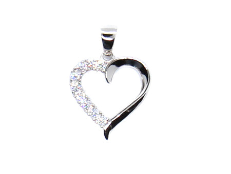 A White & White Cubic Zirconia Pendant.