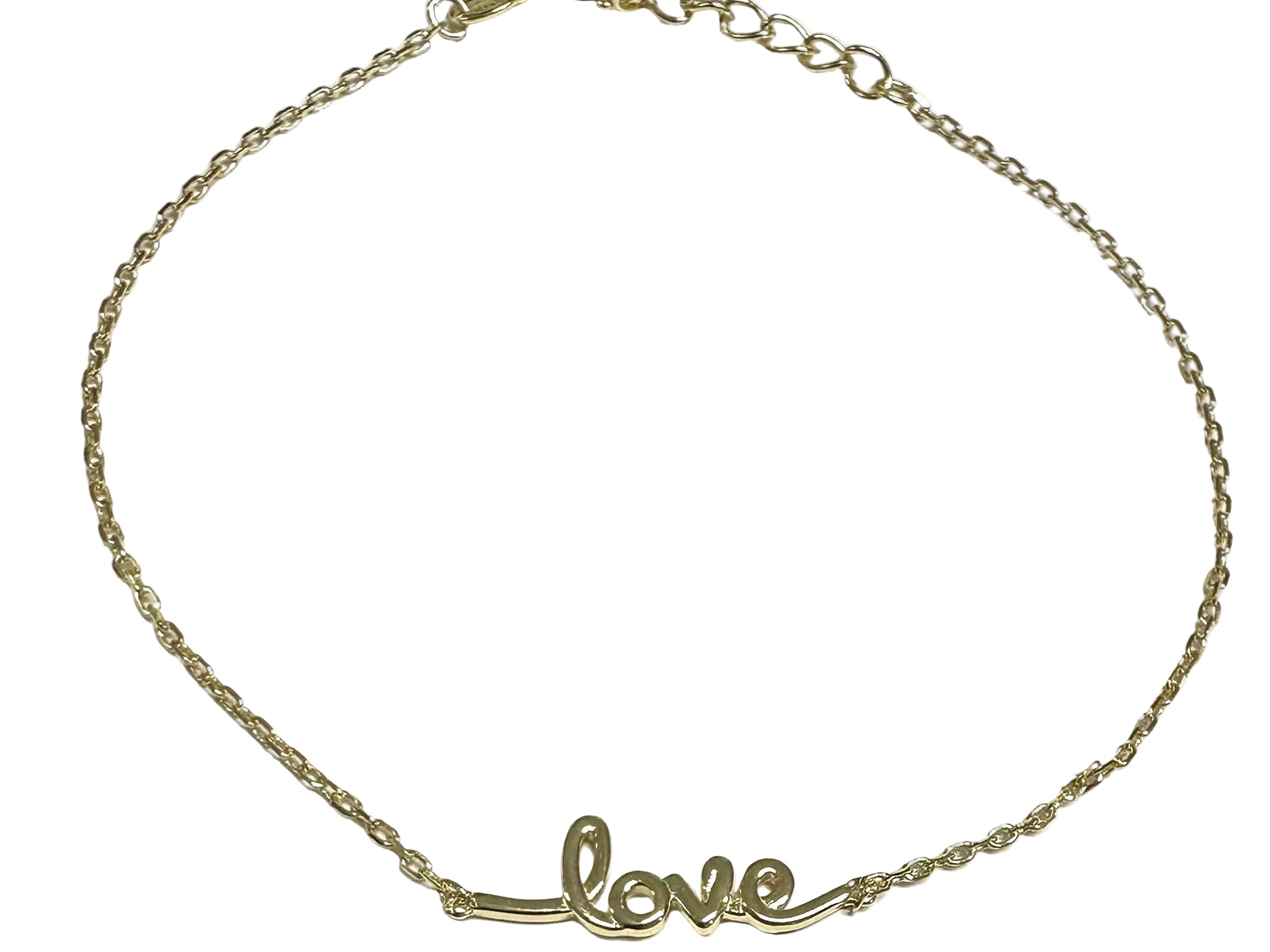 Gold Plated Silver Love Bracelet