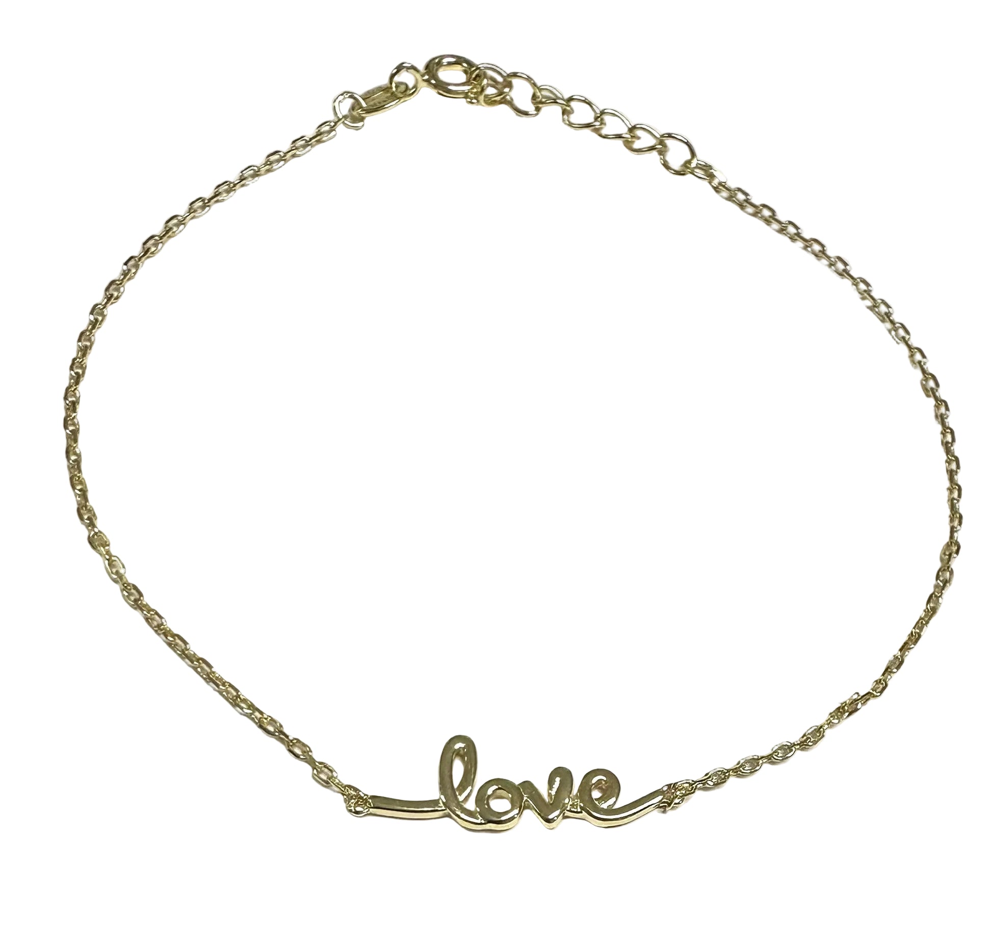 Gold Plated Silver Love Bracelet