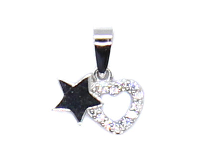 A White & White Cubic Zirconia Pendant.