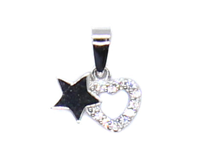 A White & White Cubic Zirconia Pendant.