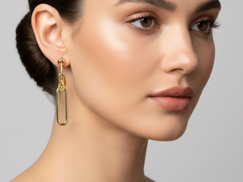 Gold Plated Silver earring