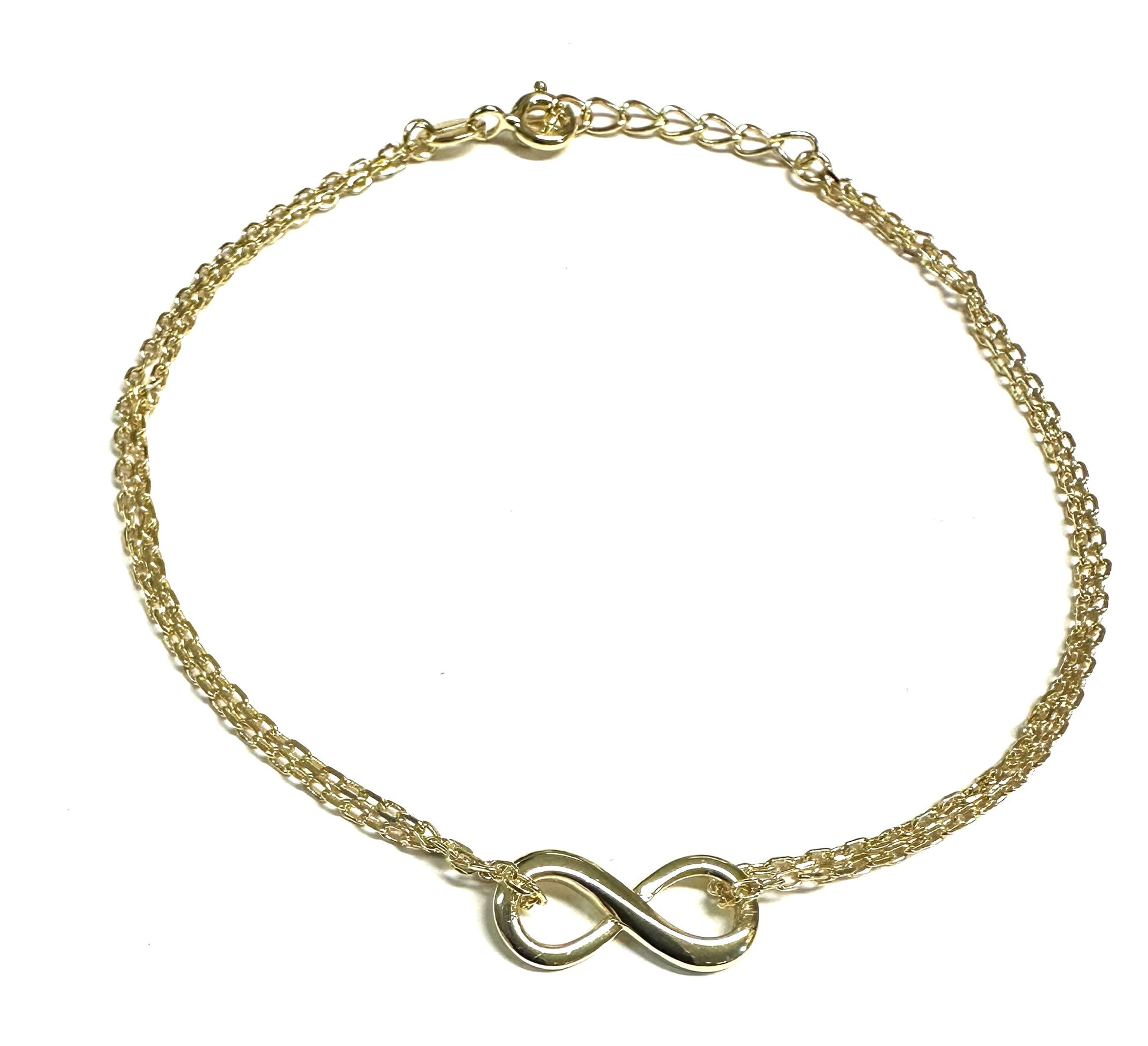 Gold Plated Silver Infinity Bracelet