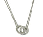 Silver Double Circle Necklace