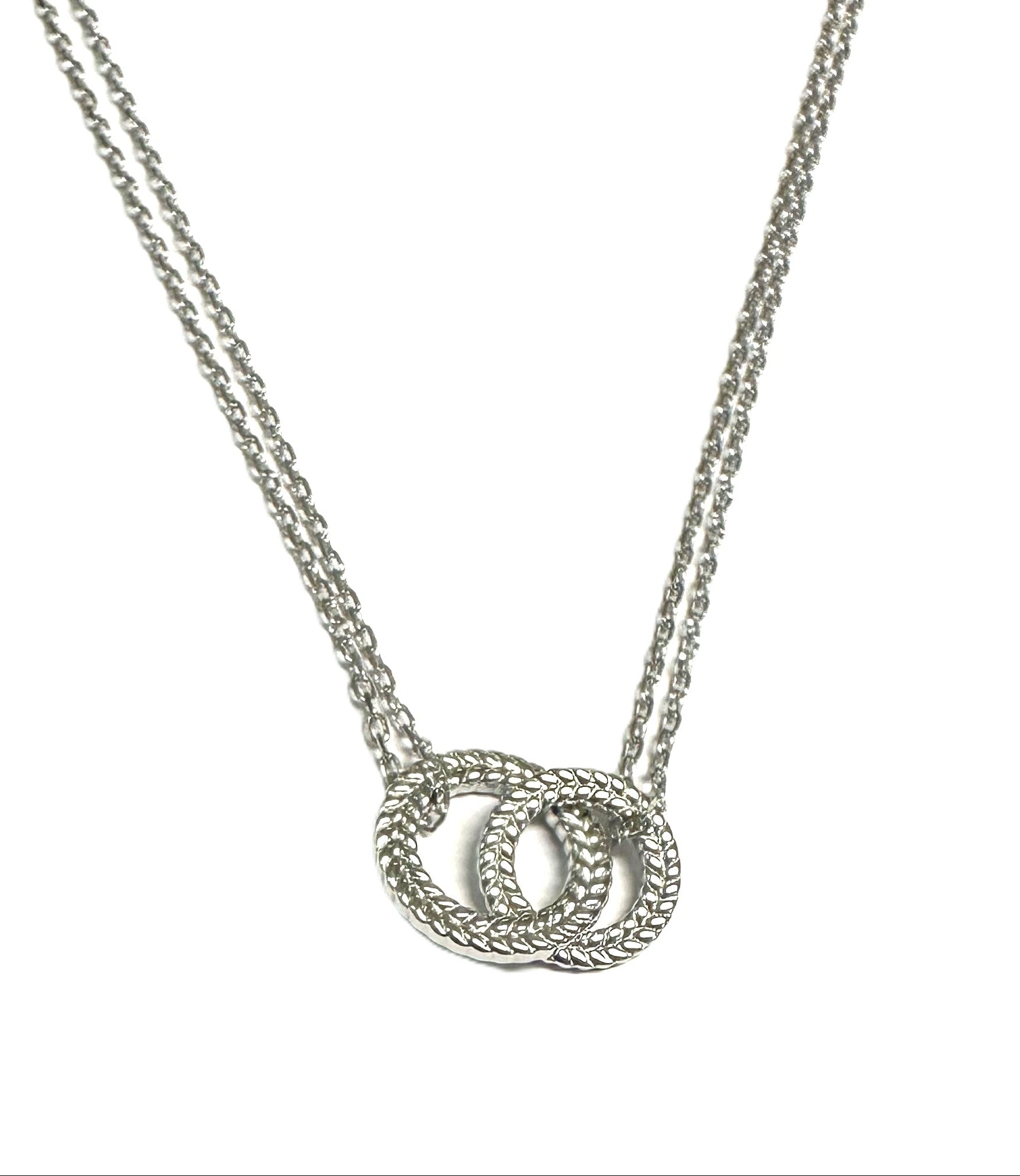 Silver Double Circle Bracelet