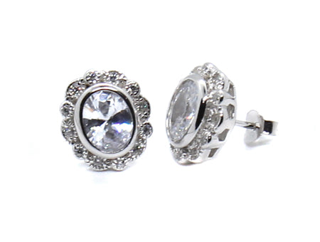 A White & White Cubic Zirconia Earring.