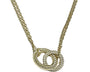 Gold Plated Silver Double Circle Necklace