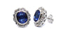 A Sapphire & White Cubic Zirconia Earring.